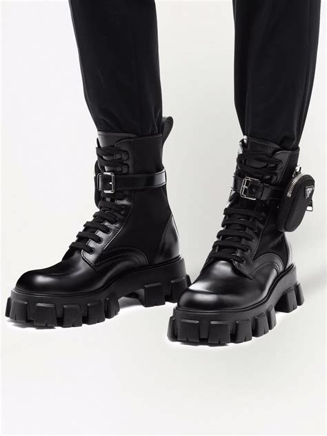 prada men's pull on boots|Prada ankle boots men's.